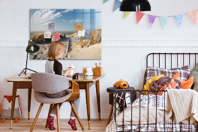 Kresliaca magnetická tabuľa Pláž, spomienky a kreativita na fotografiách