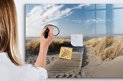 Kresliaca magnetická tabuľa Pláž, spomienky a kreativita na fotografiách