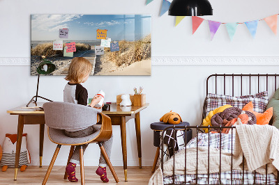 Kresliaca magnetická tabuľa Pláž, spomienky a kreativita na fotografiách
