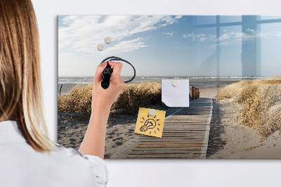 Kresliaca magnetická tabuľa Pláž, spomienky a kreativita na fotografiách