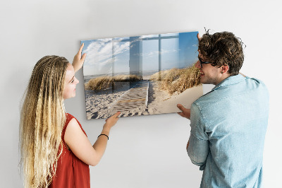 Kresliaca magnetická tabuľa Pláž, spomienky a kreativita na fotografiách