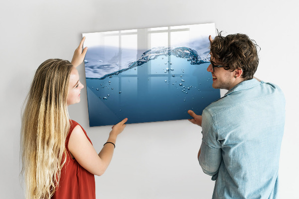 Kresliaca magnetická tabuľa Vodné pozadie s fotografiami a doplnkami