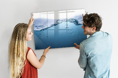 Kresliaca magnetická tabuľa Vodné pozadie s fotografiami a doplnkami