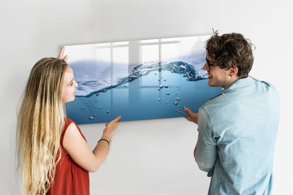 Kresliaca magnetická tabuľa Vodné pozadie s fotografiami a doplnkami