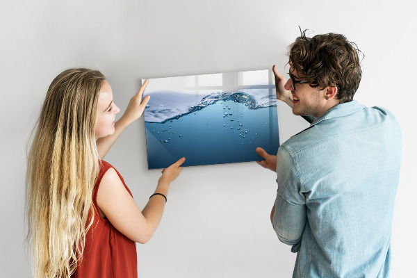 Kresliaca magnetická tabuľa Vodné pozadie s fotografiami a doplnkami