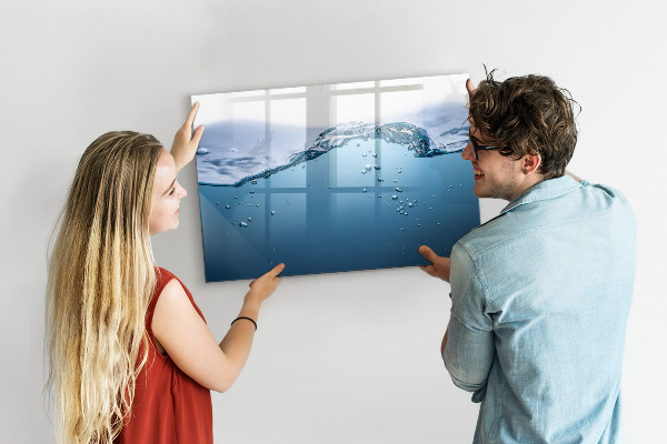 Kresliaca magnetická tabuľa Vodné pozadie s fotografiami a doplnkami