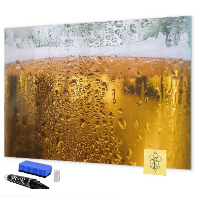 Magnetická popisovateľná tabuľa Studené pivo s osobnými spomienkami