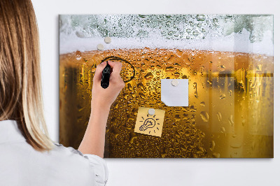 Magnetická popisovateľná tabuľa Studené pivo s osobnými spomienkami