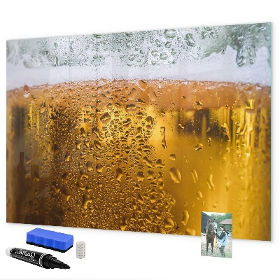 Magnetická popisovateľná tabuľa Studené pivo s osobnými spomienkami