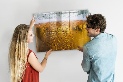 Magnetická popisovateľná tabuľa Studené pivo s osobnými spomienkami