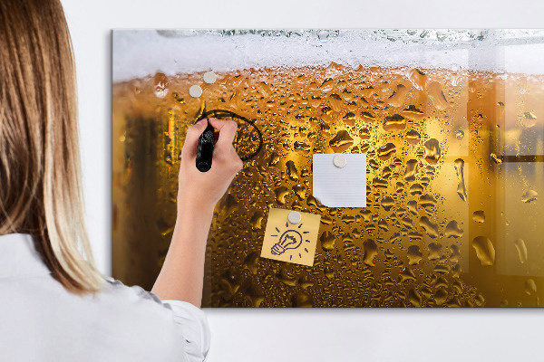 Magnetická popisovateľná tabuľa Studené pivo s osobnými spomienkami