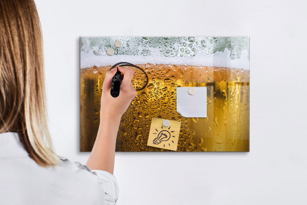 Magnetická popisovateľná tabuľa Studené pivo s osobnými spomienkami