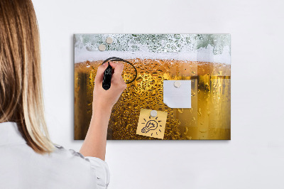 Magnetická popisovateľná tabuľa Studené pivo s osobnými spomienkami