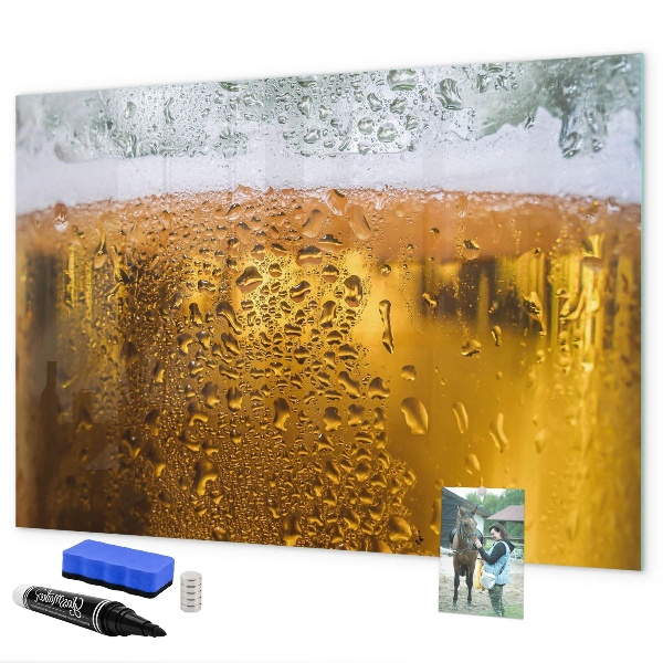 Magnetická popisovateľná tabuľa Studené pivo s osobnými spomienkami