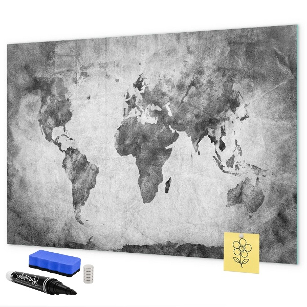 Magnetická popisovateľná tabuľa Mapa sveta s osobnými fotografiami