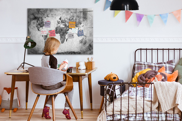 Magnetická popisovateľná tabuľa Mapa sveta s osobnými fotografiami
