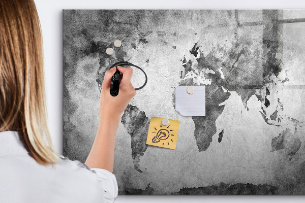 Magnetická popisovateľná tabuľa Mapa sveta s osobnými fotografiami