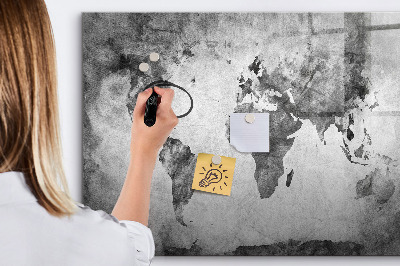 Magnetická popisovateľná tabuľa Mapa sveta s osobnými fotografiami