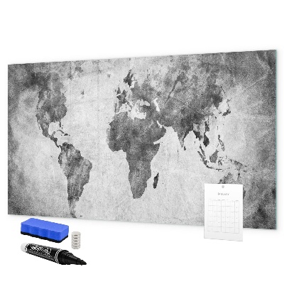 Magnetická popisovateľná tabuľa Mapa sveta s osobnými fotografiami