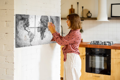 Magnetická popisovateľná tabuľa Mapa sveta s osobnými fotografiami
