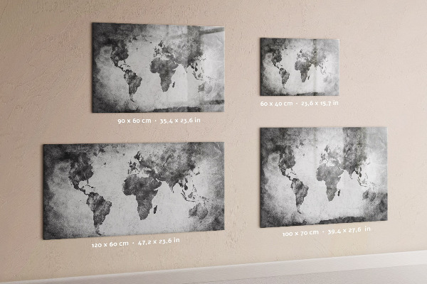 Magnetická popisovateľná tabuľa Mapa sveta s osobnými fotografiami