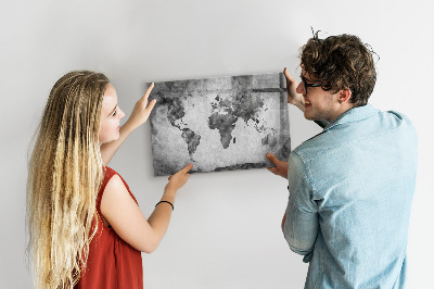 Magnetická popisovateľná tabuľa Mapa sveta s osobnými fotografiami