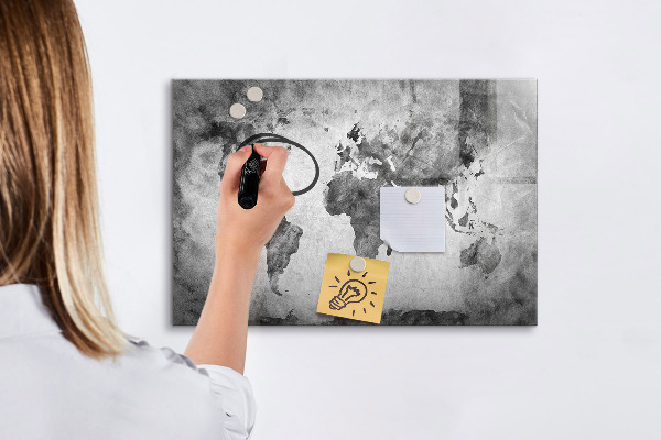 Magnetická popisovateľná tabuľa Mapa sveta s osobnými fotografiami
