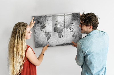 Magnetická popisovateľná tabuľa Mapa sveta s osobnými fotografiami