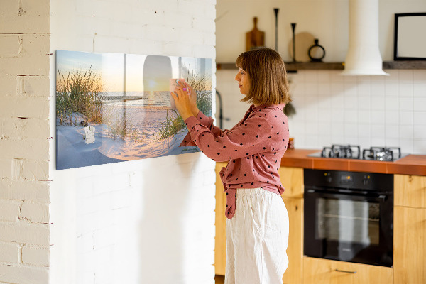 Magnetická popisovateľná tabuľa Pláž a spomienky na fotografiách