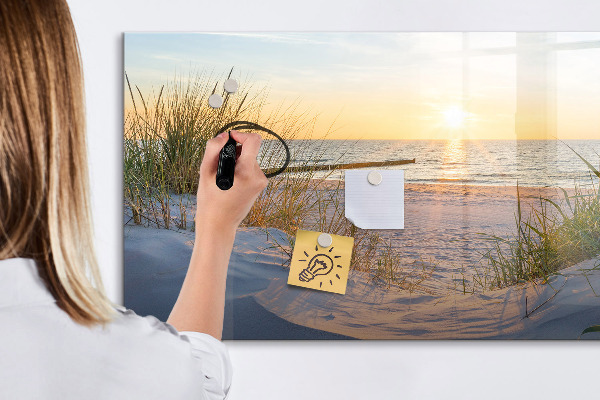 Magnetická popisovateľná tabuľa Pláž a spomienky na fotografiách