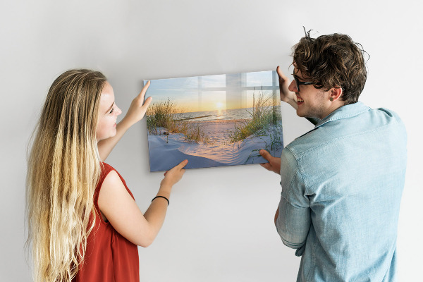 Magnetická popisovateľná tabuľa Pláž a spomienky na fotografiách