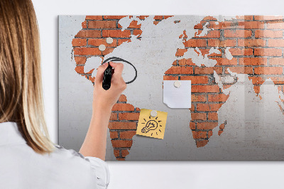 Magnetická popisovateľná tabuľa Mapa sveta s osobnými spomienkami