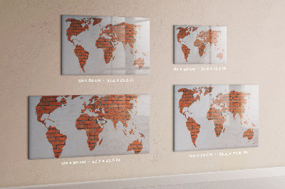 Magnetická popisovateľná tabuľa Mapa sveta s osobnými spomienkami