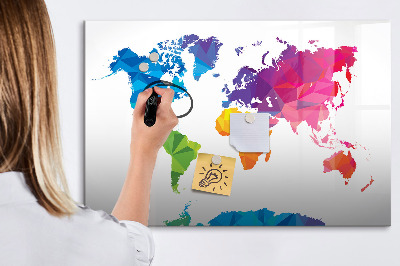 Magnetická popisovateľná tabuľa Farebná mapa na fotografie a poznámky