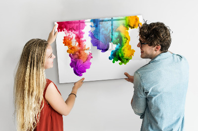 Kresliaca magnetická tabuľa Farebné oblaky s osobnými fotografiami