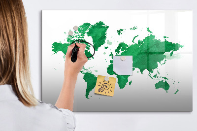 Magnetická popisovateľná tabuľa Interaktívna mapa pre spomienky na cesty