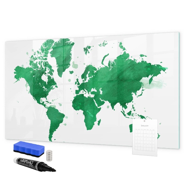 Magnetická popisovateľná tabuľa Interaktívna mapa pre spomienky na cesty