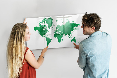 Magnetická popisovateľná tabuľa Interaktívna mapa pre spomienky na cesty