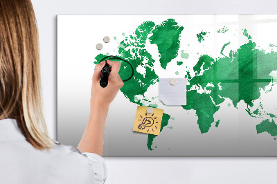 Magnetická popisovateľná tabuľa Interaktívna mapa pre spomienky na cesty