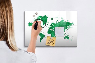 Magnetická popisovateľná tabuľa Interaktívna mapa pre spomienky na cesty
