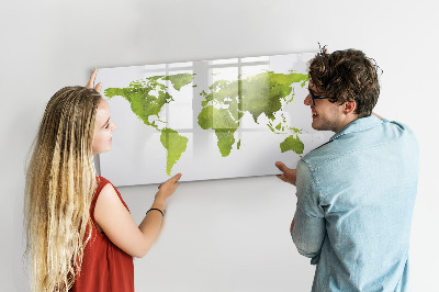 Kresliaca magnetická tabuľa Mapa sveta s miestami fotenia