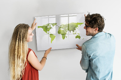 Kresliaca magnetická tabuľa Mapa sveta s miestami fotenia