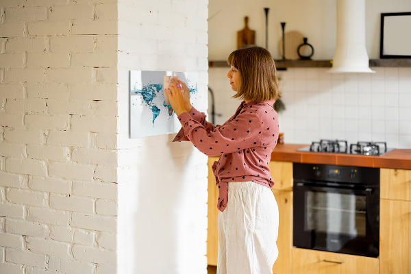 Magnetická popisovateľná tabuľa Vodné mapy s osobnými spomienkami