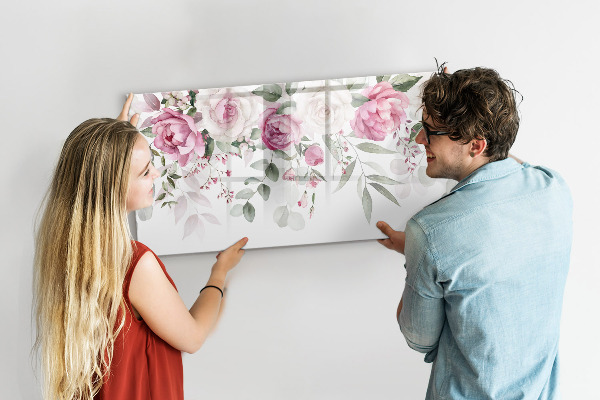 Kresliaca magnetická tabuľa Kvetinový panel na fotografie a poznámky