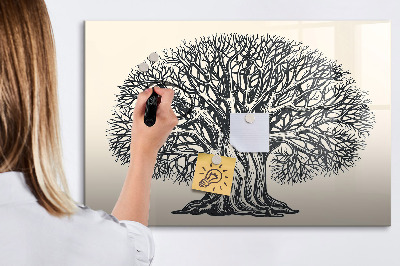 Magnetická popisovateľná tabuľa Strom spomienok s miestom na fotografie