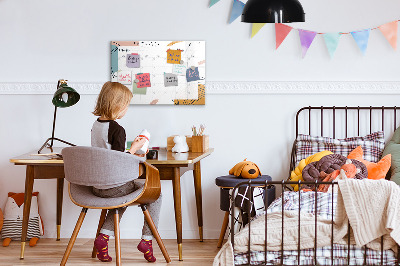 Magnetická popisovateľná tabuľa Fotoplán s fixkou a gumou
