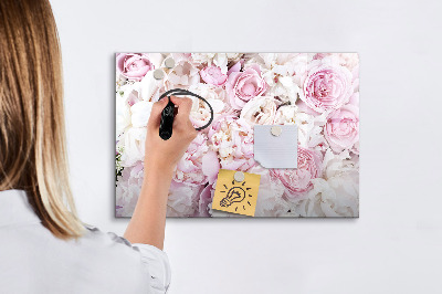 Magnetická popisovateľná tabuľa Kvetinová tabuľa na poznámky a fotografie