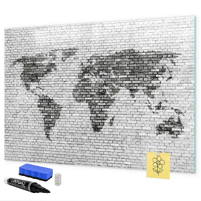 Magnetická popisovateľná tabuľa Interaktívna mapa na zobrazenie fotografií
