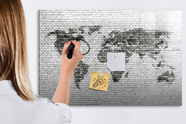Magnetická popisovateľná tabuľa Interaktívna mapa na zobrazenie fotografií