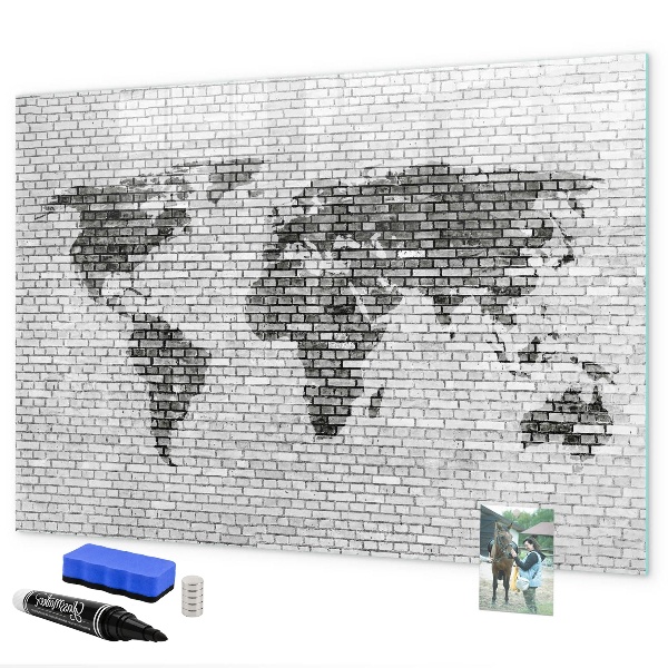 Magnetická popisovateľná tabuľa Interaktívna mapa na zobrazenie fotografií
